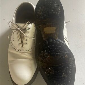 FootJoy Classic White and Black Oxford Golf Shoes